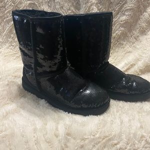 Black Sequin Ugg Boots